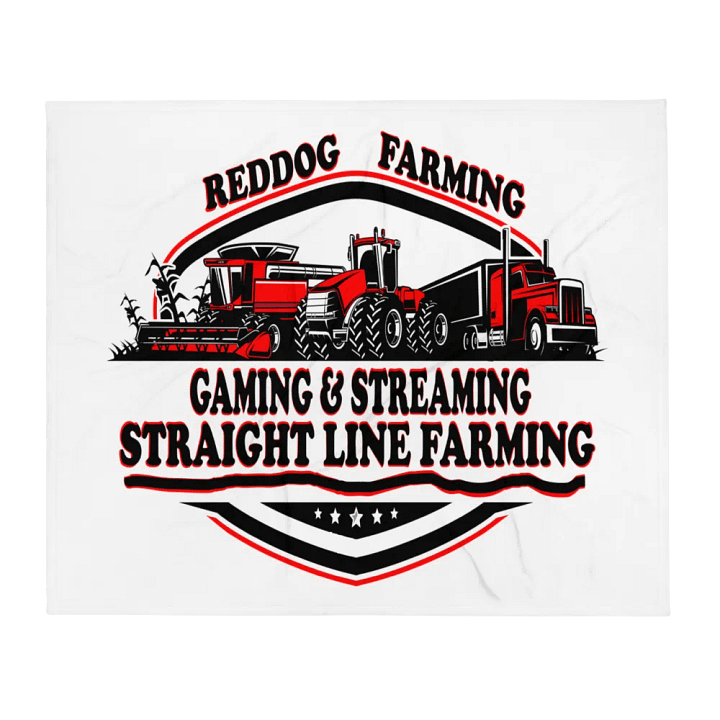 Throw Blanket 50x60 with reddog farming logo product image (1)