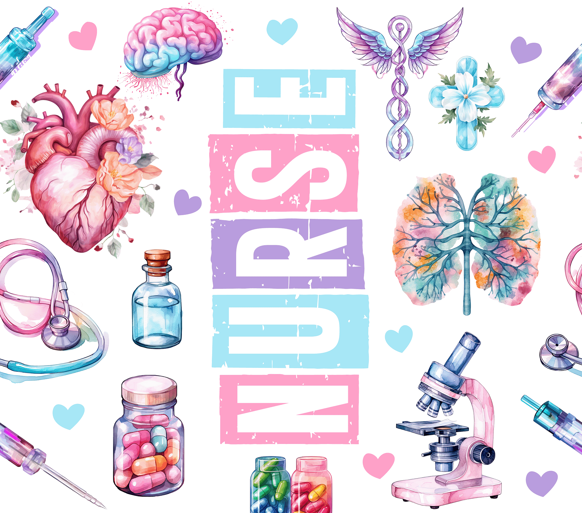 Pastel Colorful NURSE Tumbler product image (3)