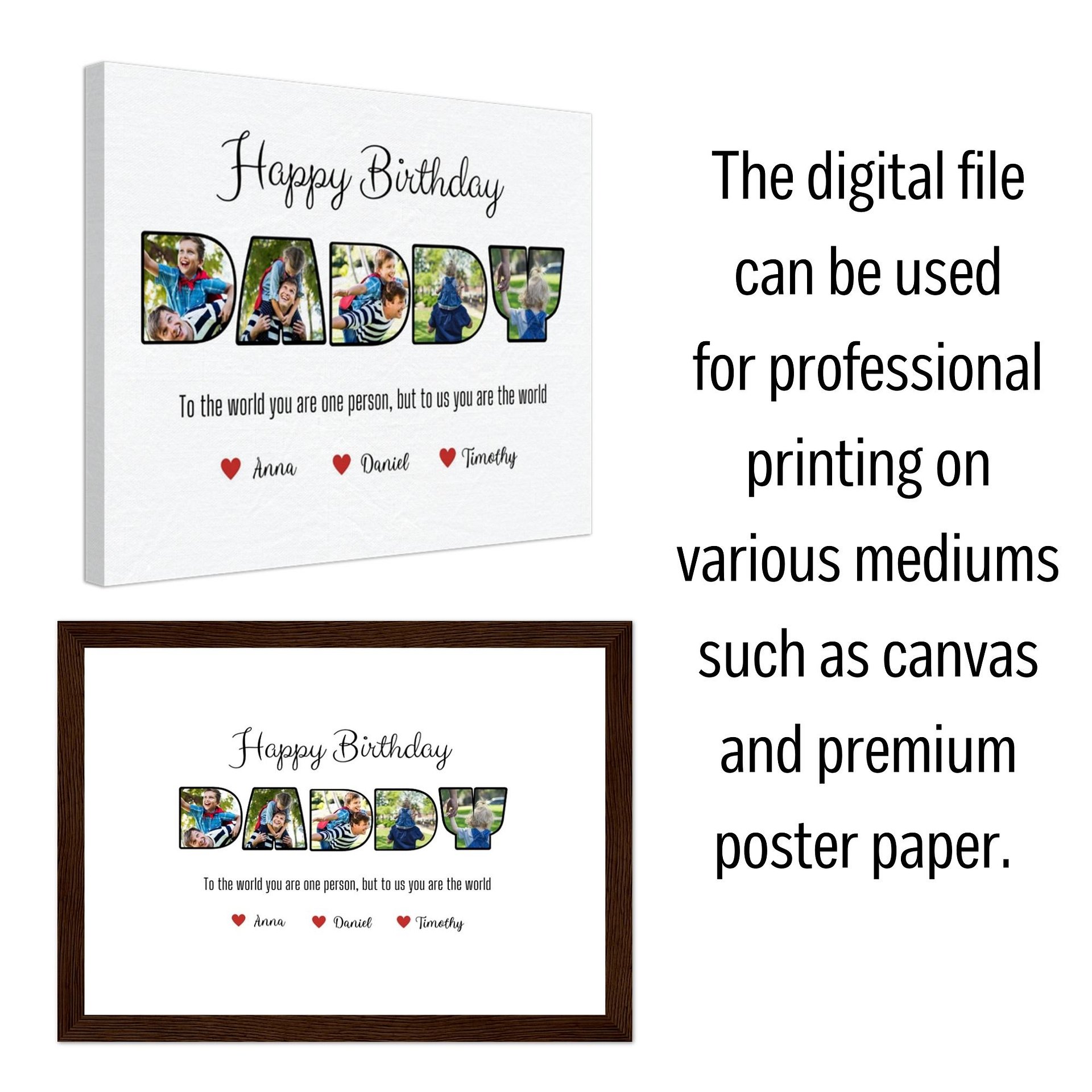 Daddy Photo Collage Canva Template product image (5)