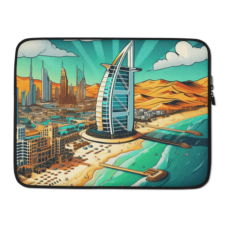 Sail City Laptop Sleeve | Ai Design Dubai city product image (2)