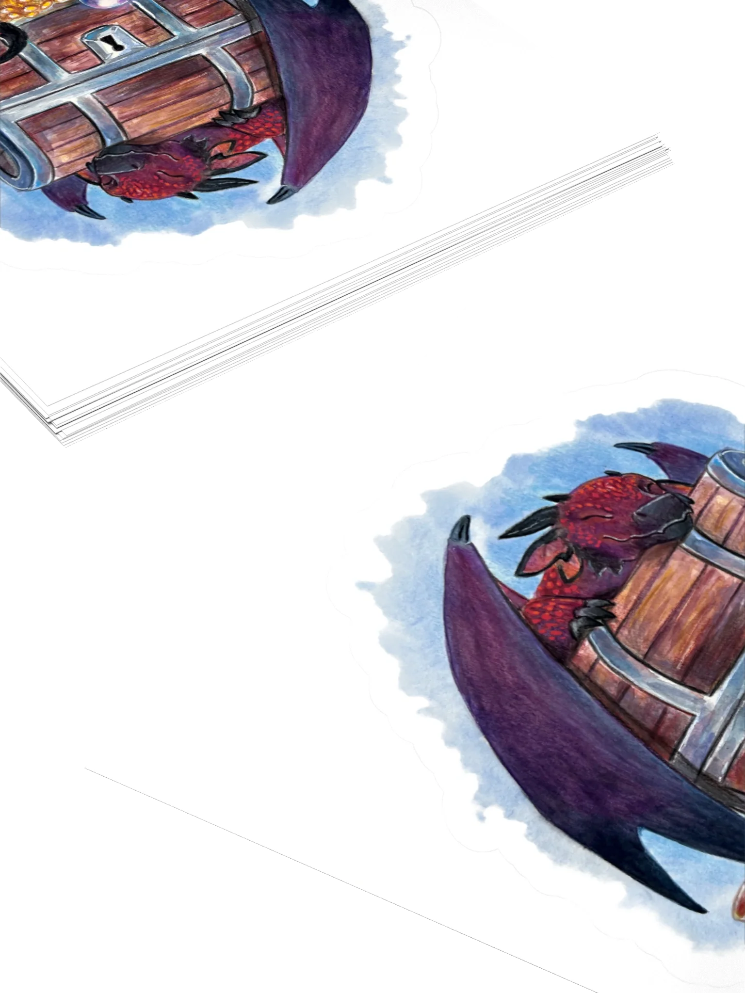 Dragon With A Treasure Hoard Sticker product image (3)
