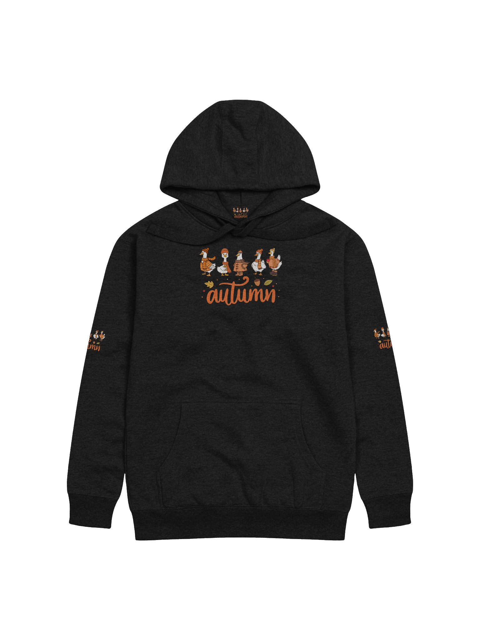 Stylish Autumn Duck's Graphic Hoodie Cozy Fall Typography product image (8)