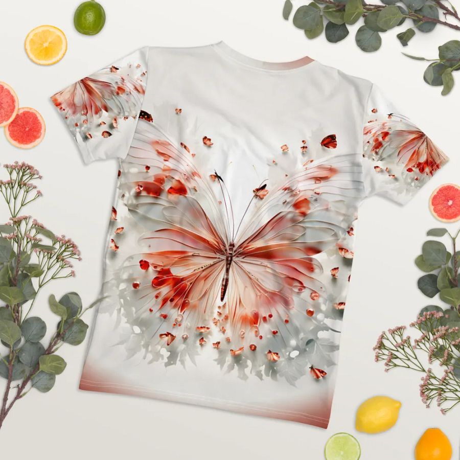 White Butterfly T shirt product image (5)
