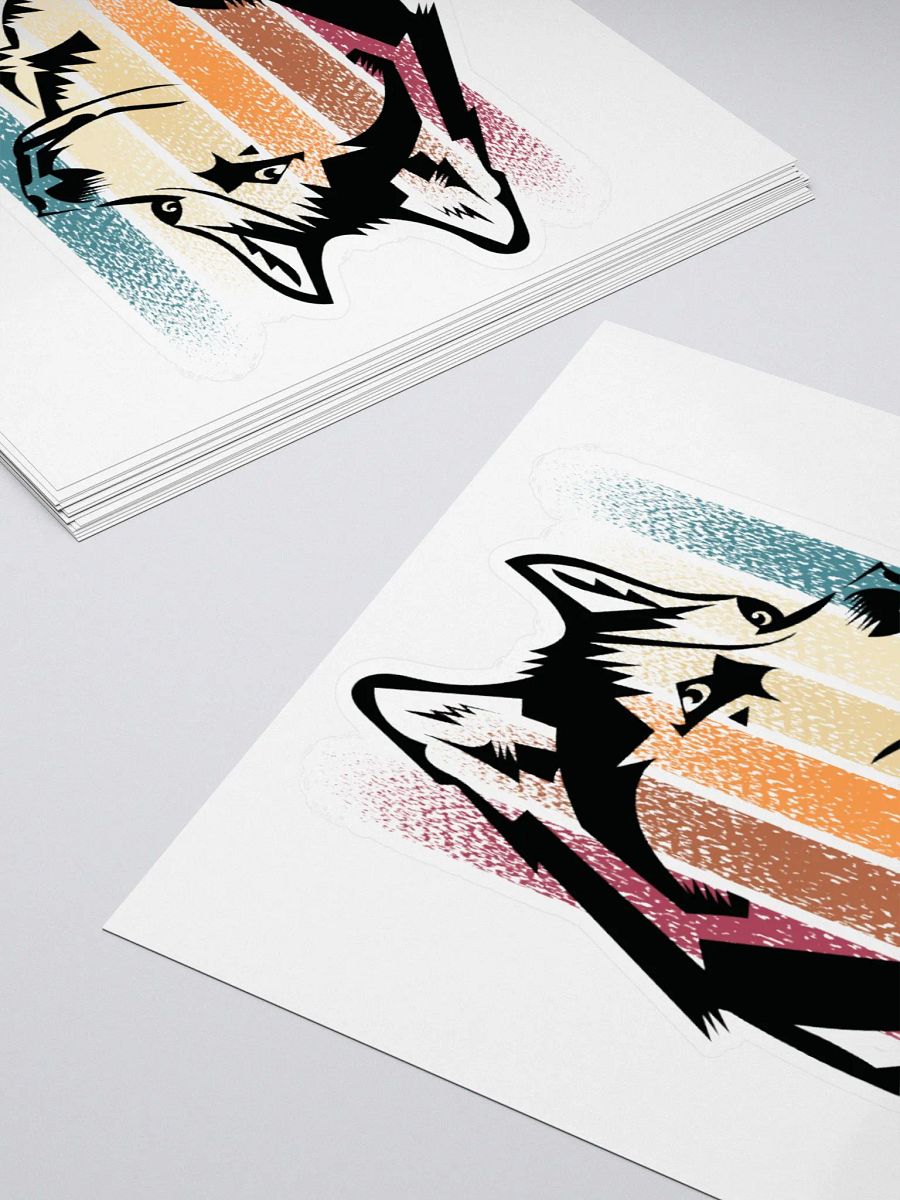 Siberian Husky Gradation Color Kiss Cut Sticker product image (5)