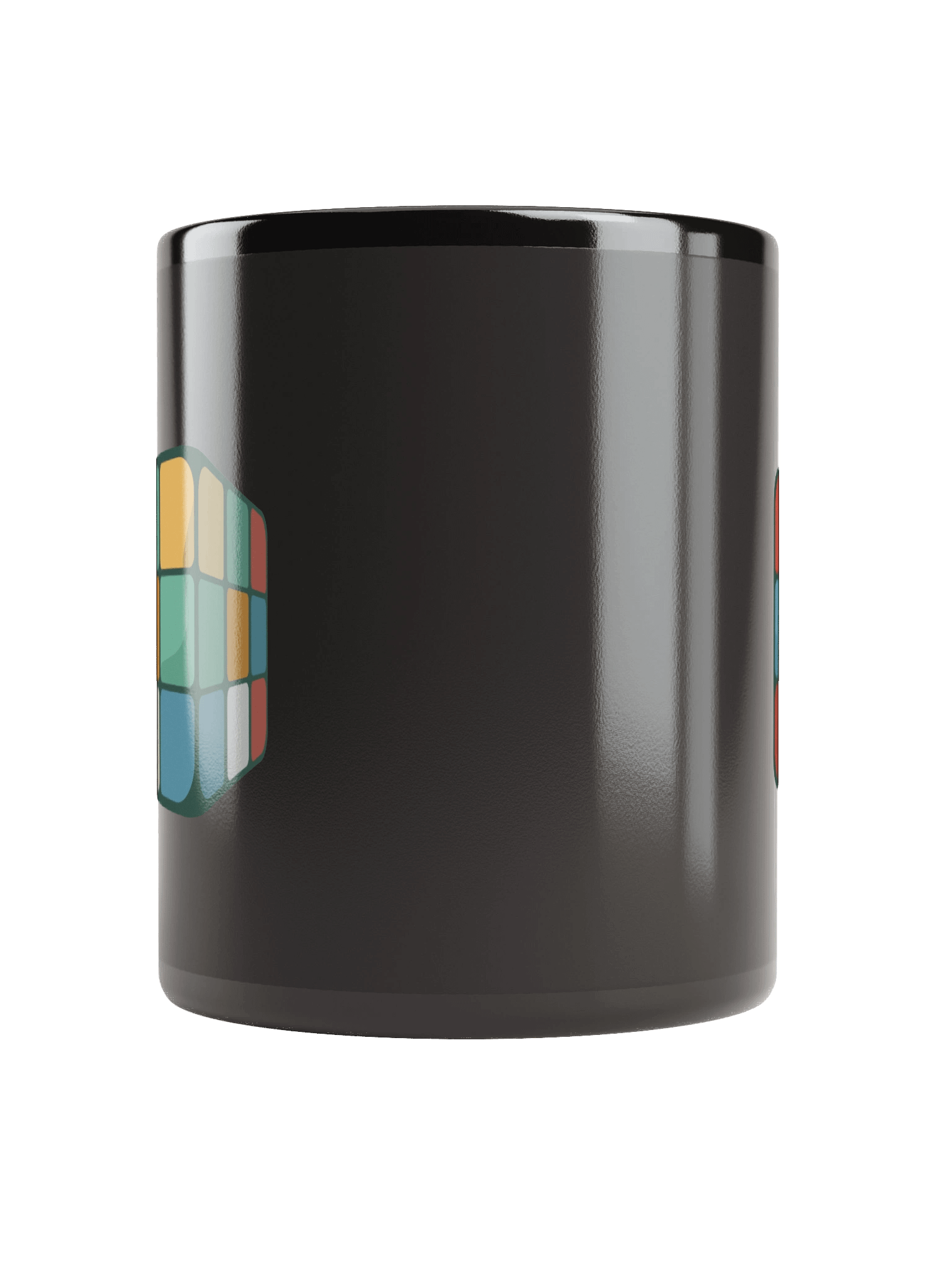 70s Rubiks Cube Black Coffee Mug - Double Sided Print product image (9)