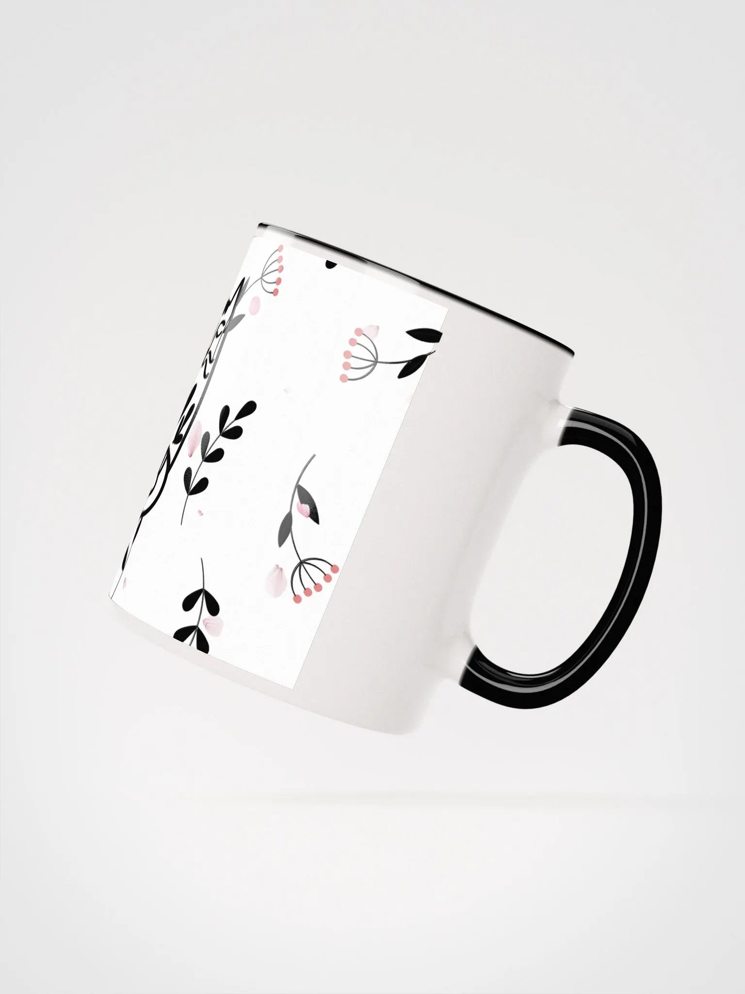 Whimsical Folk Art Cat Love Ceramic Mug|Housewarming Birthday Gifts Cute Mug product image (3)