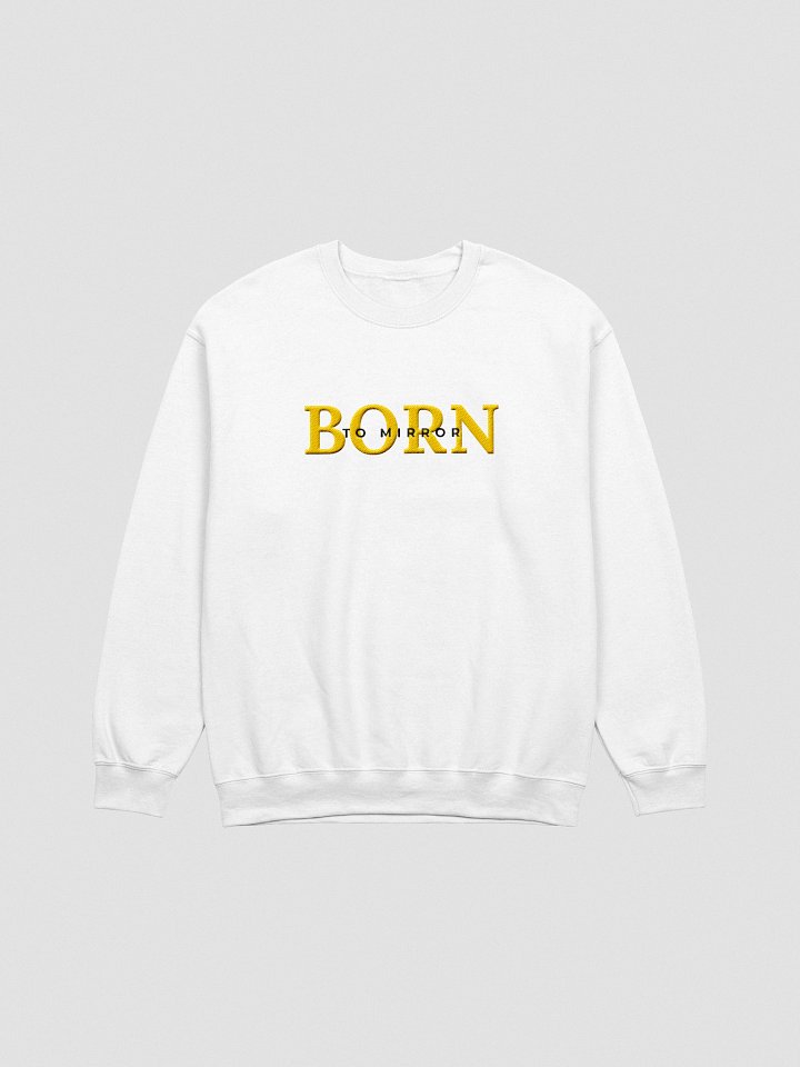 Born to Mirror Reflector Embroidered Sweatshirt (Yellow) product image (5)