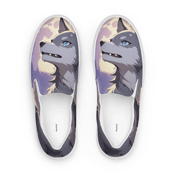 Moonlit Wolf Women's Slip-On Shoes product image (1)