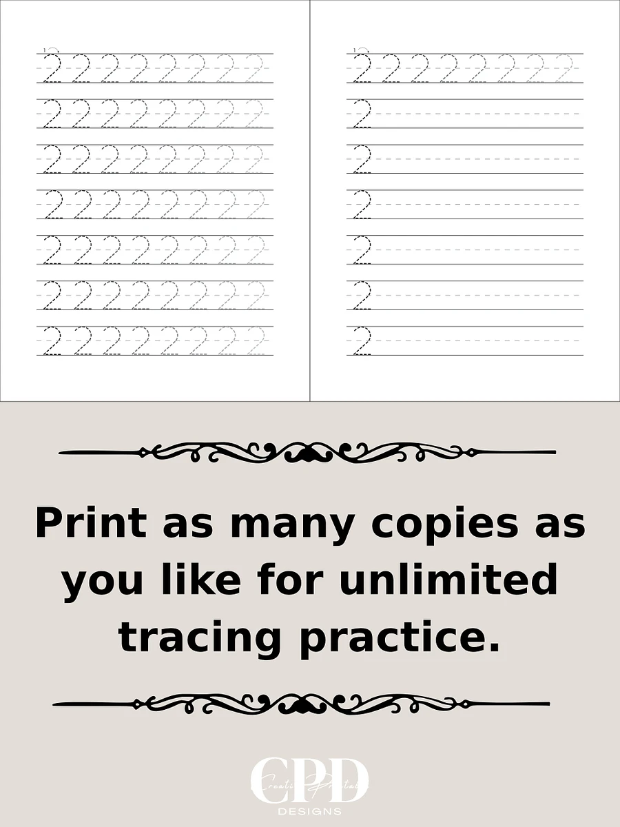 Printable Number Tracing Practice Pages product image (3)