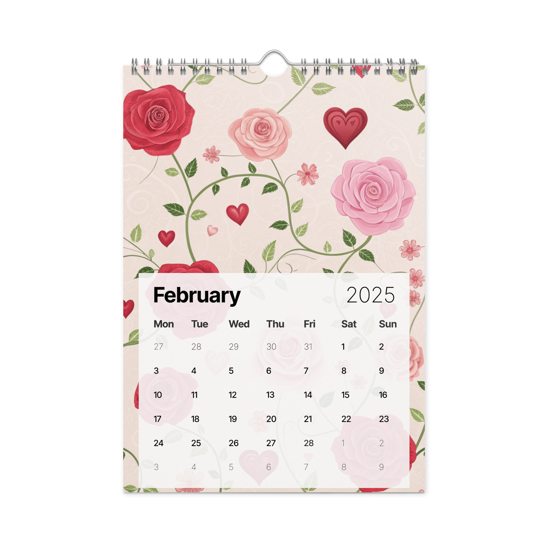 SEAMLESS FLORAL PATTERN WALL CALENDAR 2026 product image (5)