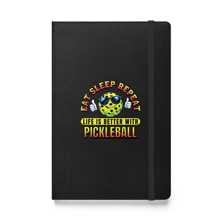 Eat Sleep Repeat Pickleball Thumbs Up Fun Hardcover Notebook product image (1)