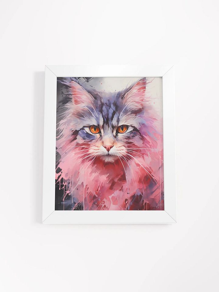 Vibrant Cat Splatter Art Poster product image (1)