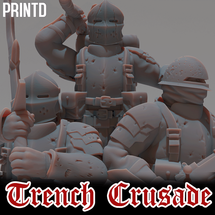 Antioch Shocktrooper Soldiers - Trench Crusade Scale model kit grimdark religious soldiers Hobby Resin Scale Models product image (1)
