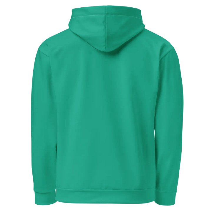 Plain Medium Sea Green Light Summer Unisex Recycled Polyester Heavyweight Premium Hoodie by Treasure Pie product image (2)