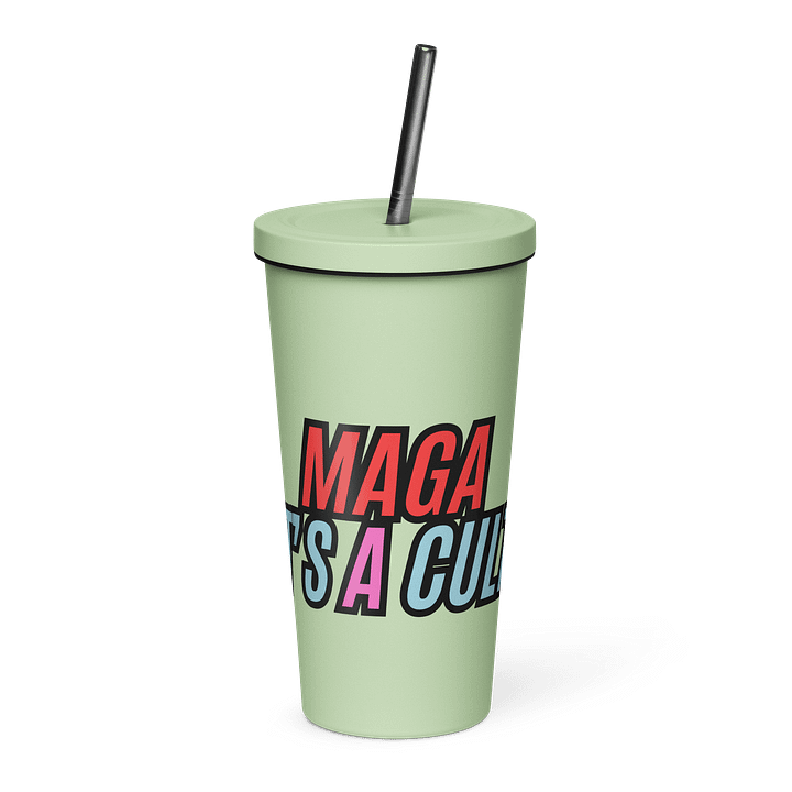 MAGA It's a Cult -Tumblers with straw product image (1)