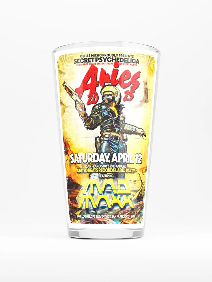 Aries 2025 Shaker Pint Glass product image (1)