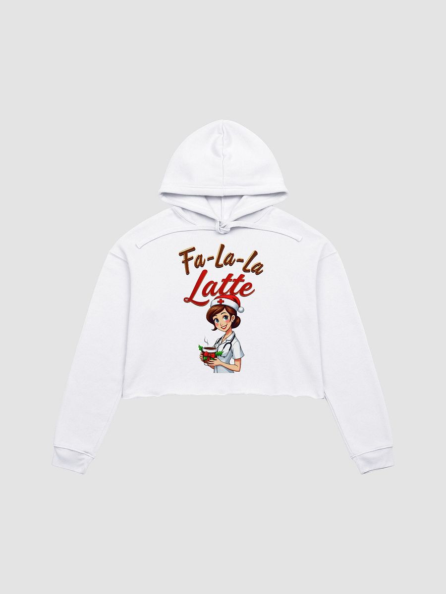 Fa-la-la Latte Nurse Crop Hoodie product image (1)