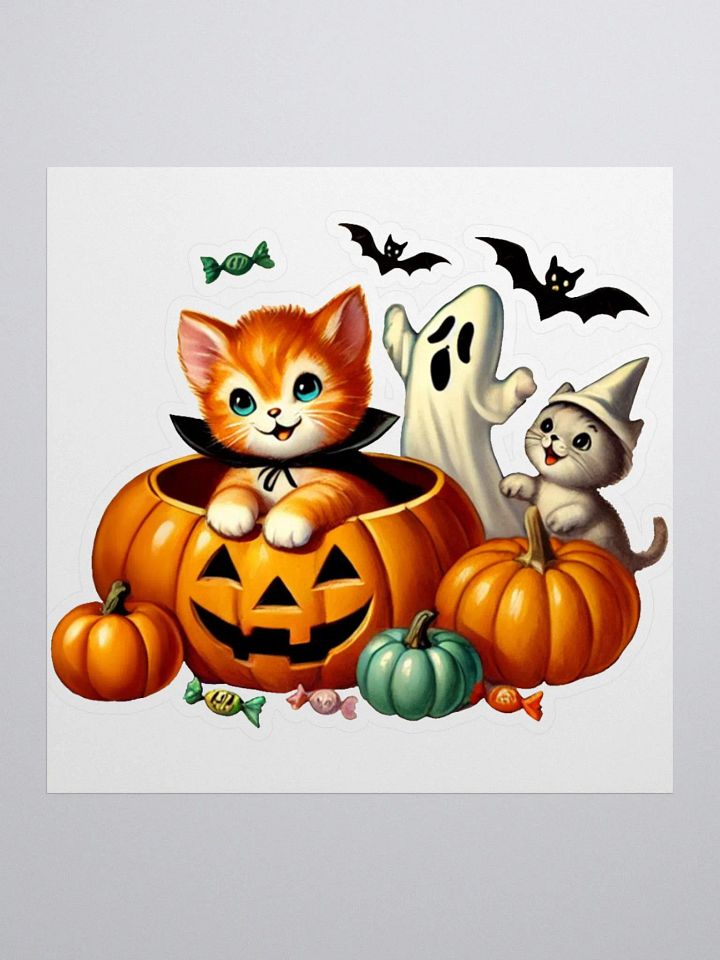 Kittens and Ghost Halloween Stickers product image (1)