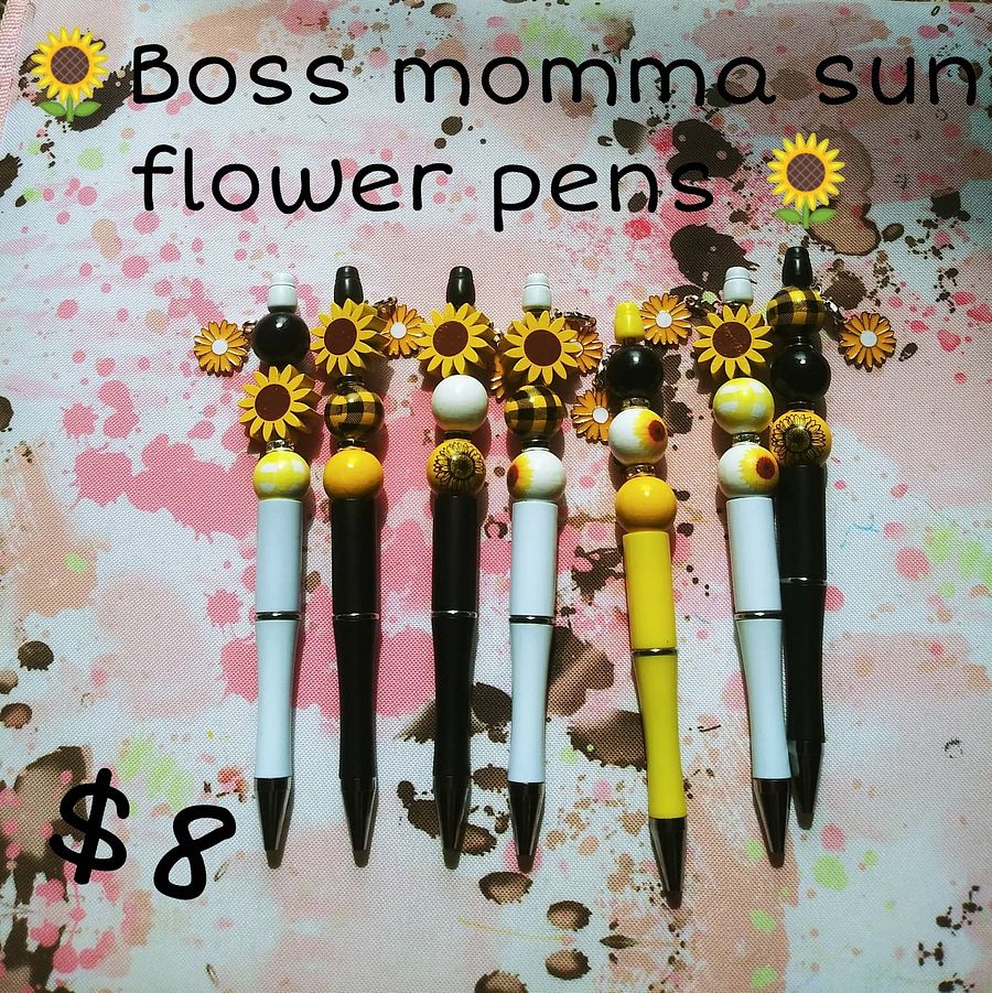 Boss momma sunflower pens product image (1)