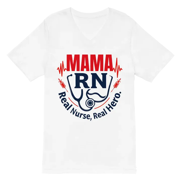MAMA RN Real Nurse V-neck tee product image (2)