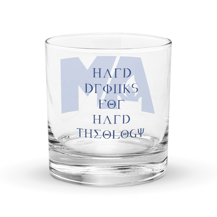 Hard Drinks for Hard Theology Whiskey Glass product image (2)