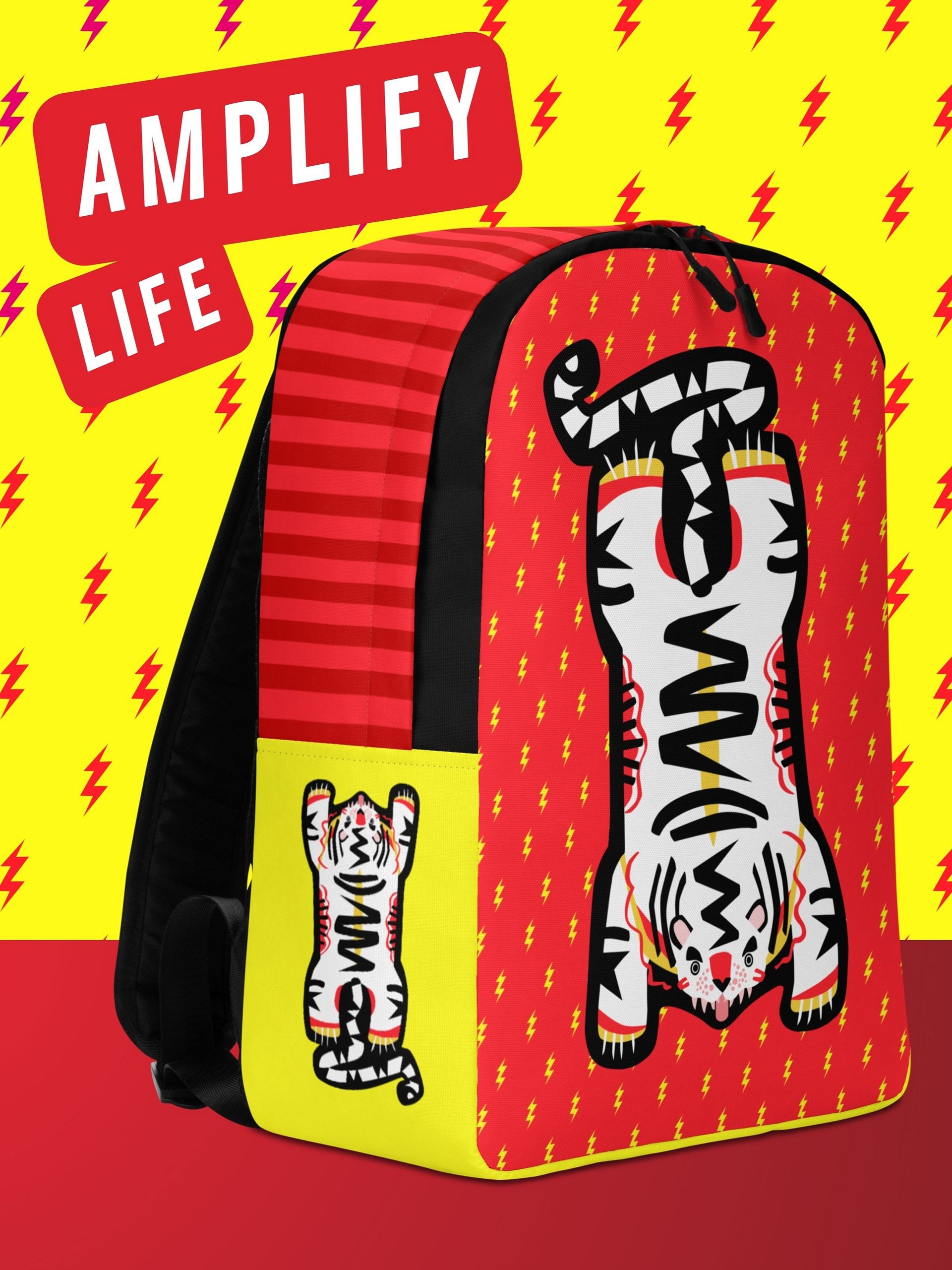 Orange and Yellow Tiger Backpack product image (1)