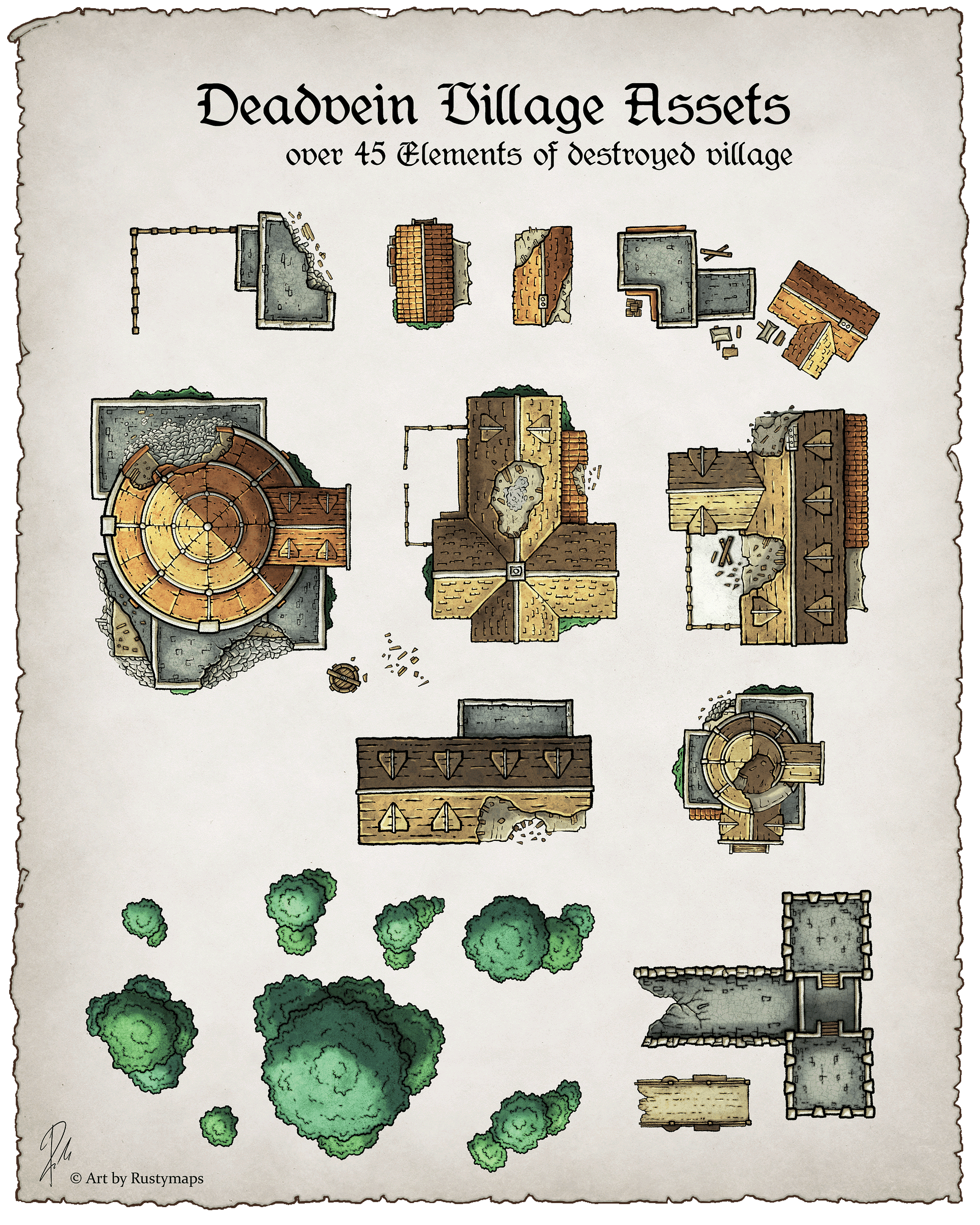 Destroyed Village Assets - Deadvein Village product image (1)