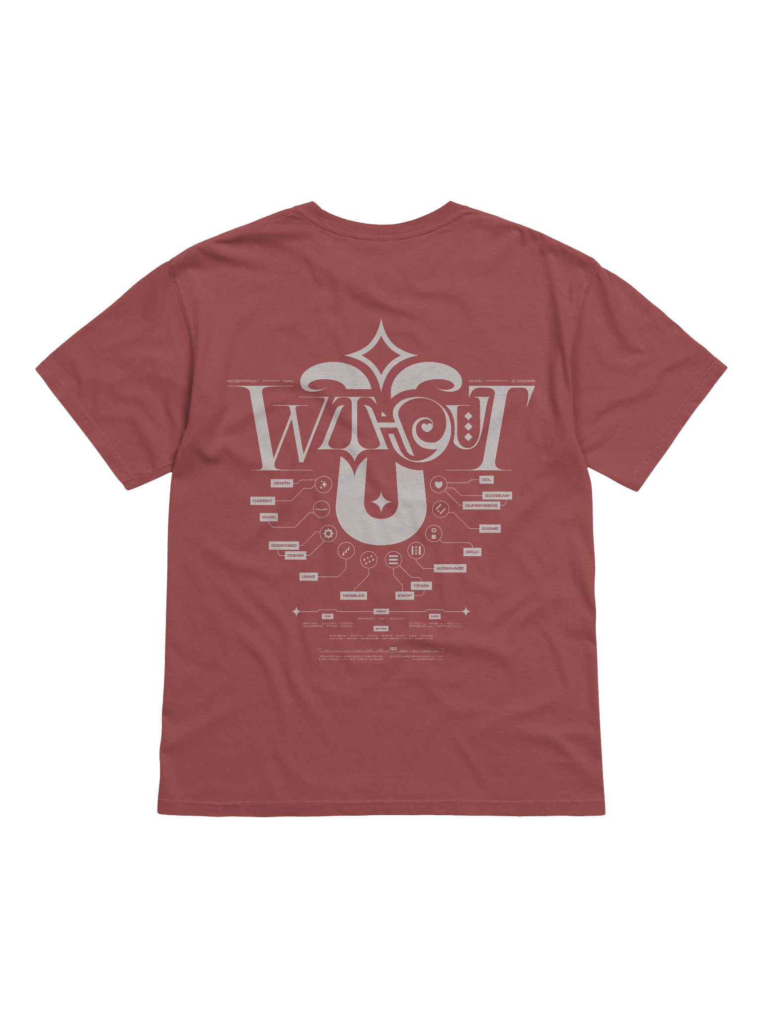 W/O U White/Brick Shirt product image (2)