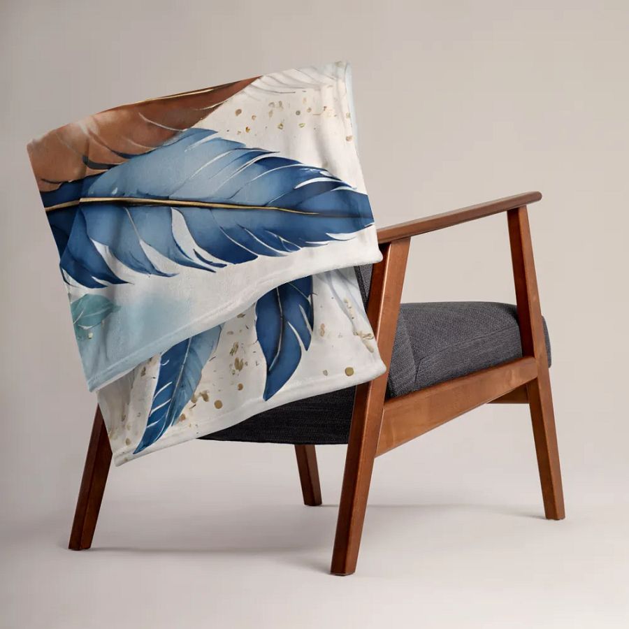 Gold Dust Feathers Throw product image (15)