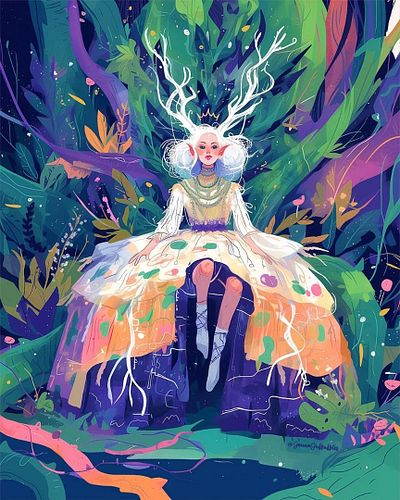Some creatures, like elves, are made of wild, kinetic energy. They defy smooth lines and refined palettes. 💐 #elves #midjourn...