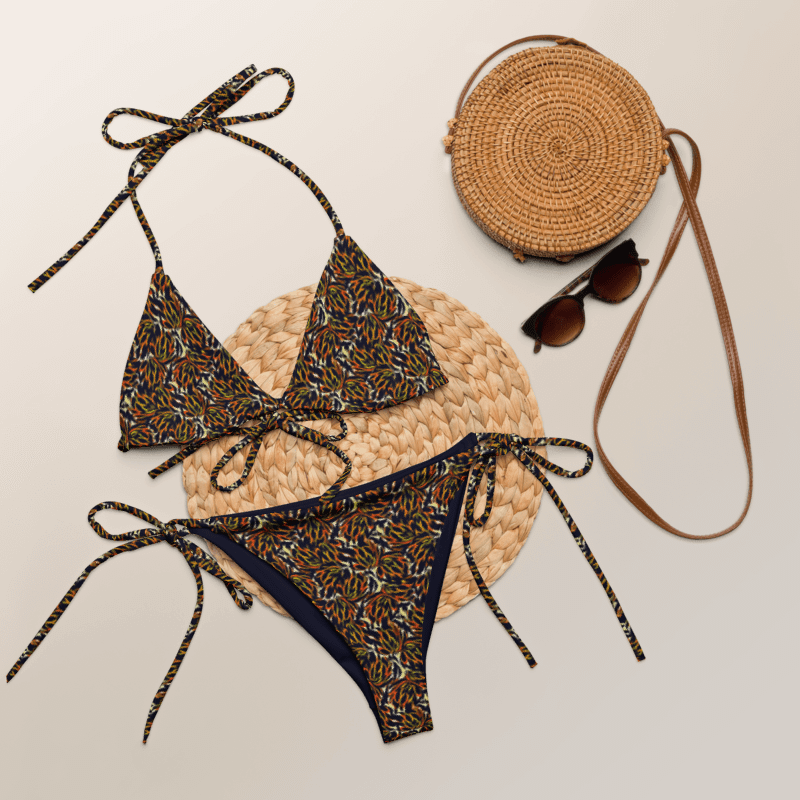 Tiger Flower | Recycled Padded String Bikini Top product image (6)