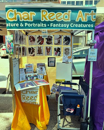 All set up at Saturday Market booth #214! Doing On the Spot Sketches and I have Breed Prints available 😁

#pet #eugene #satur...