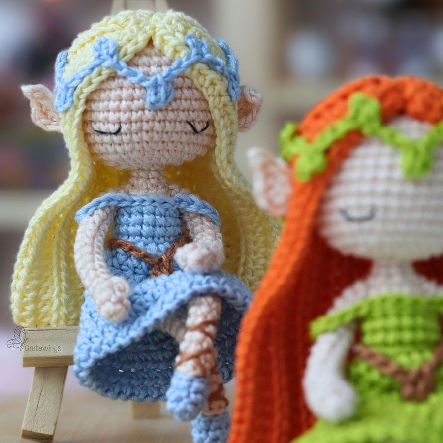 Patrón Amigurumi: Duende Mágico del Bosque Elyndra & Lunithiel- Patrón de muñeca Amigurumis de ganchillo (descarga digital) product image (4)