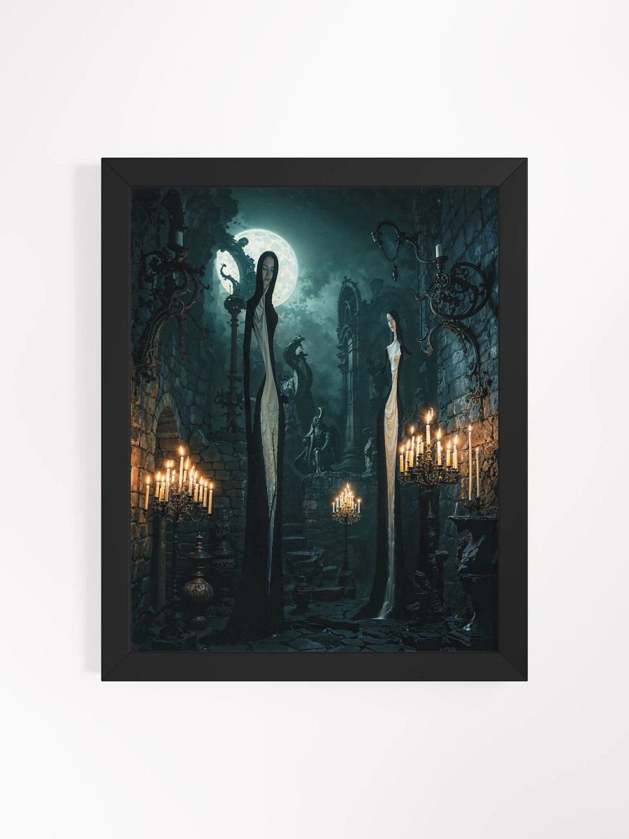 Gothic Moonlit Encounter Framed Print product image (5)