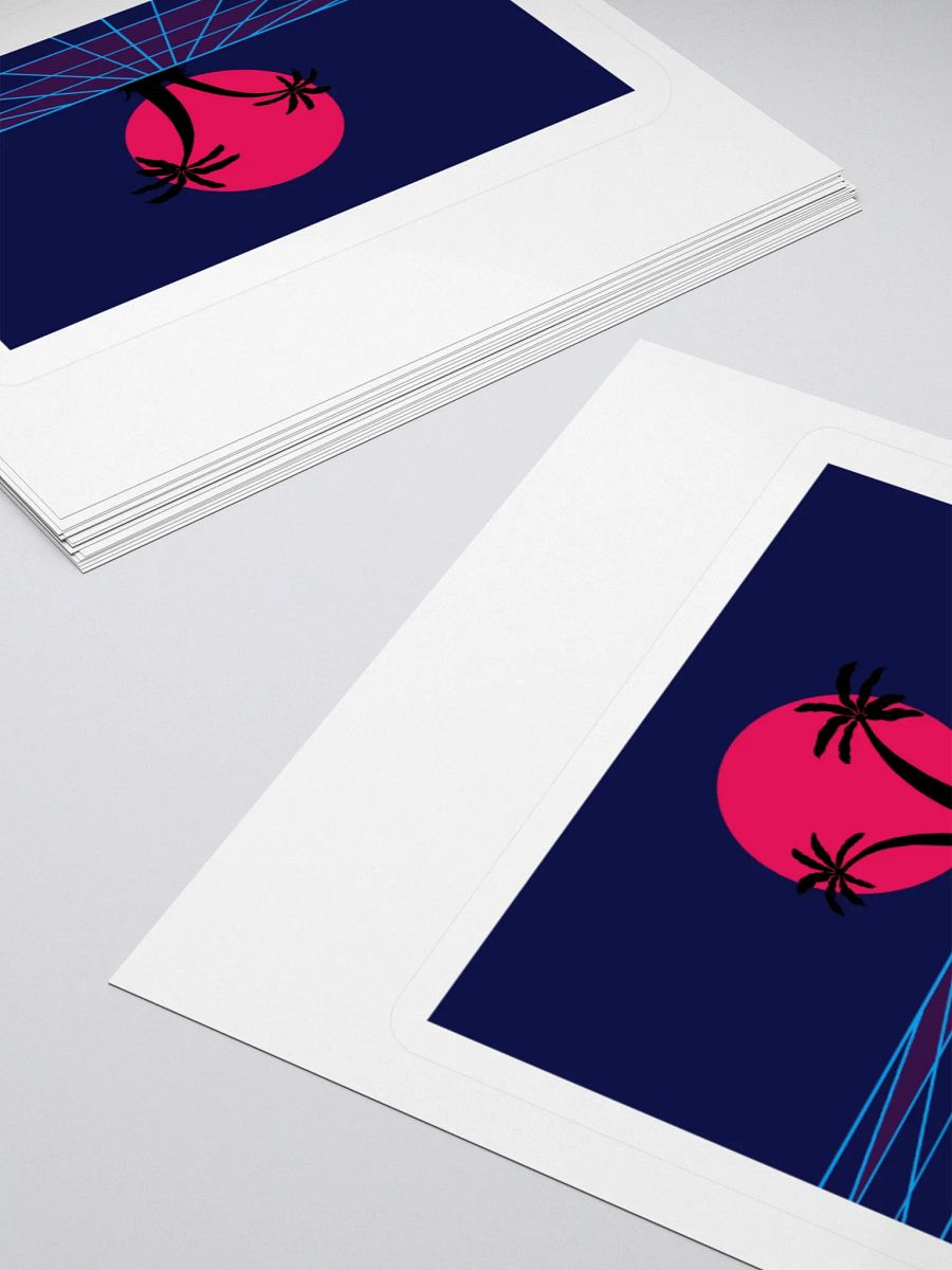 Tropical Vaporwave Kiss Cut Stickers product image (14)