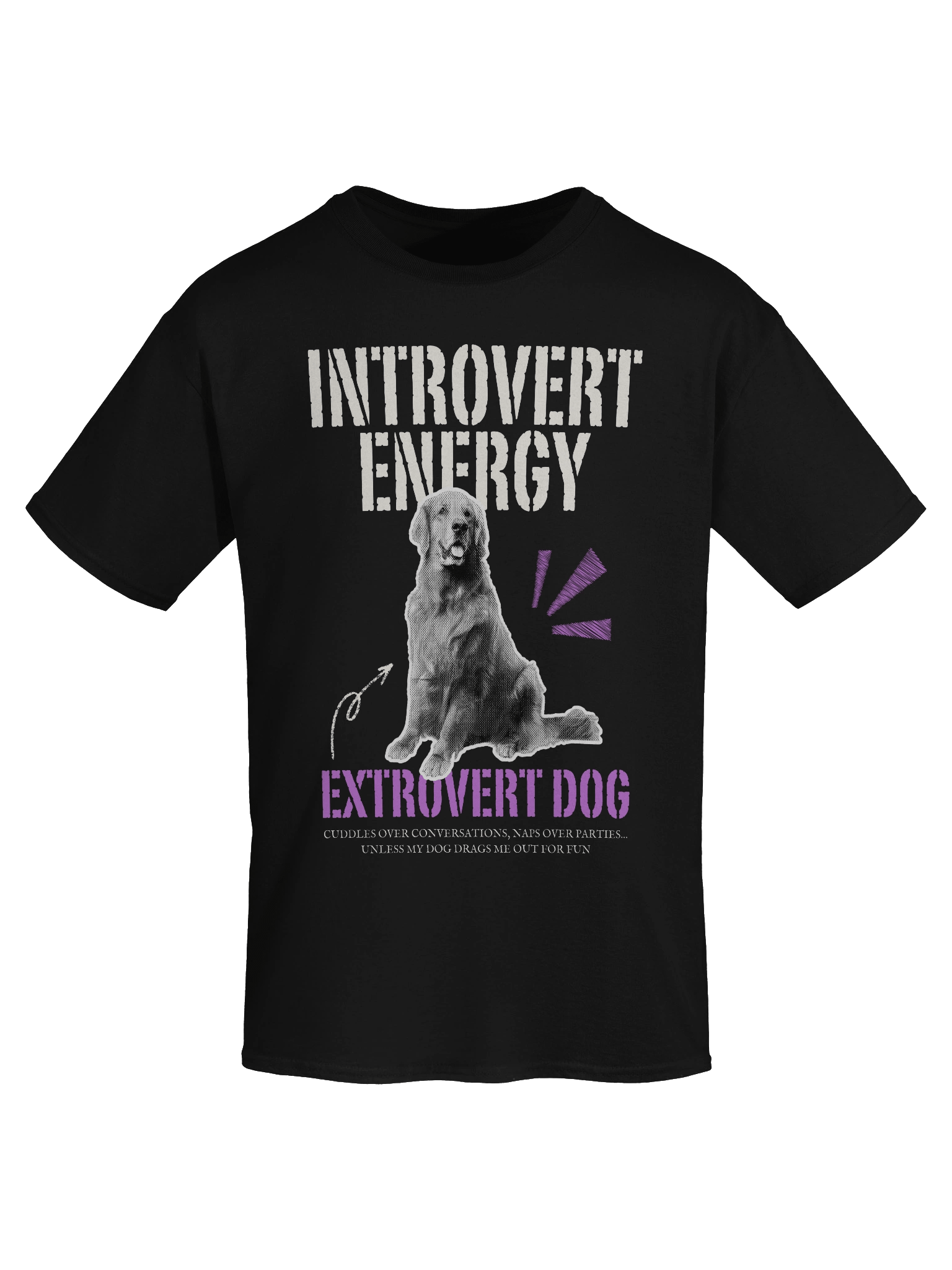 Introvert energy, Extrovert dog unisex T-Shirt product image (2)