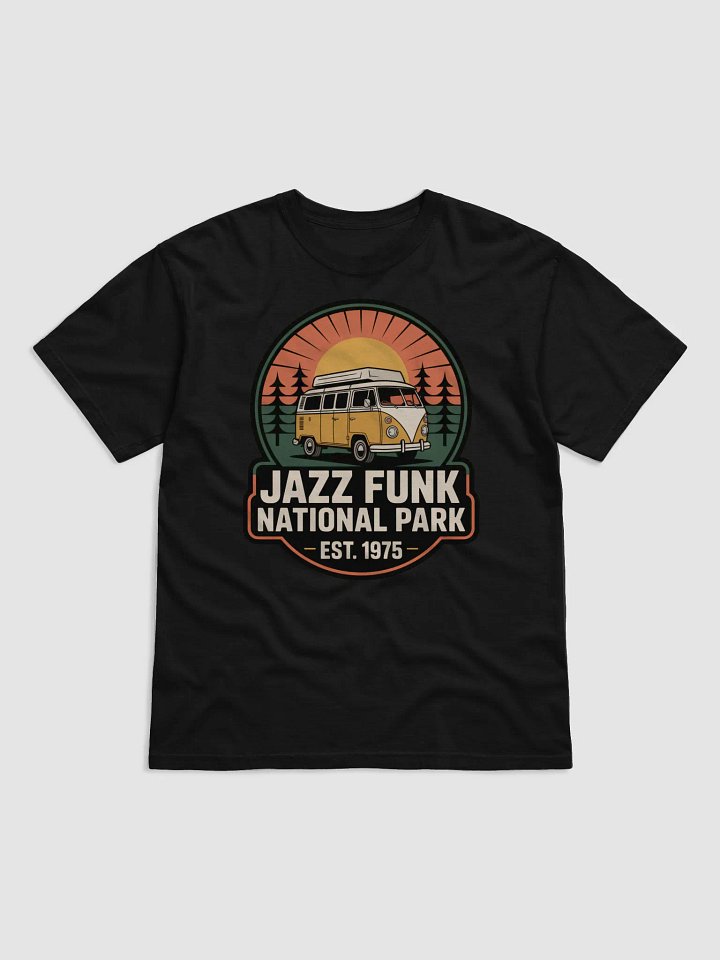 Retro 70s Jazz Funk Camping Tee – Vintage National Park Parody product image (1)