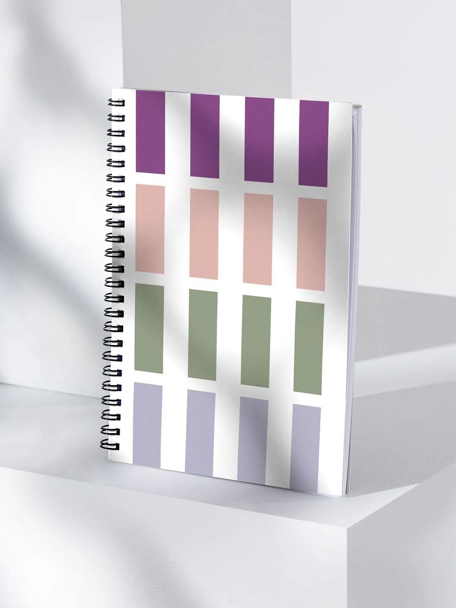 Contrasting Colores Rectangle Patterns Spiral Notebook product image (3)