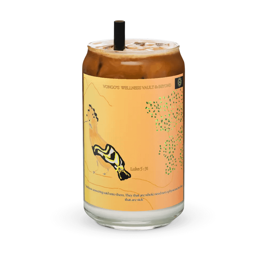 Ethereal 'African Hoopoe' themed Can-Shaped Glass product image (36)