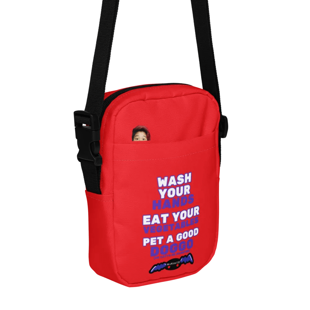 Wash Your Hands, Eat your Veggies, Pet a Doggo (Valor Crossbody Bag) product image (1)