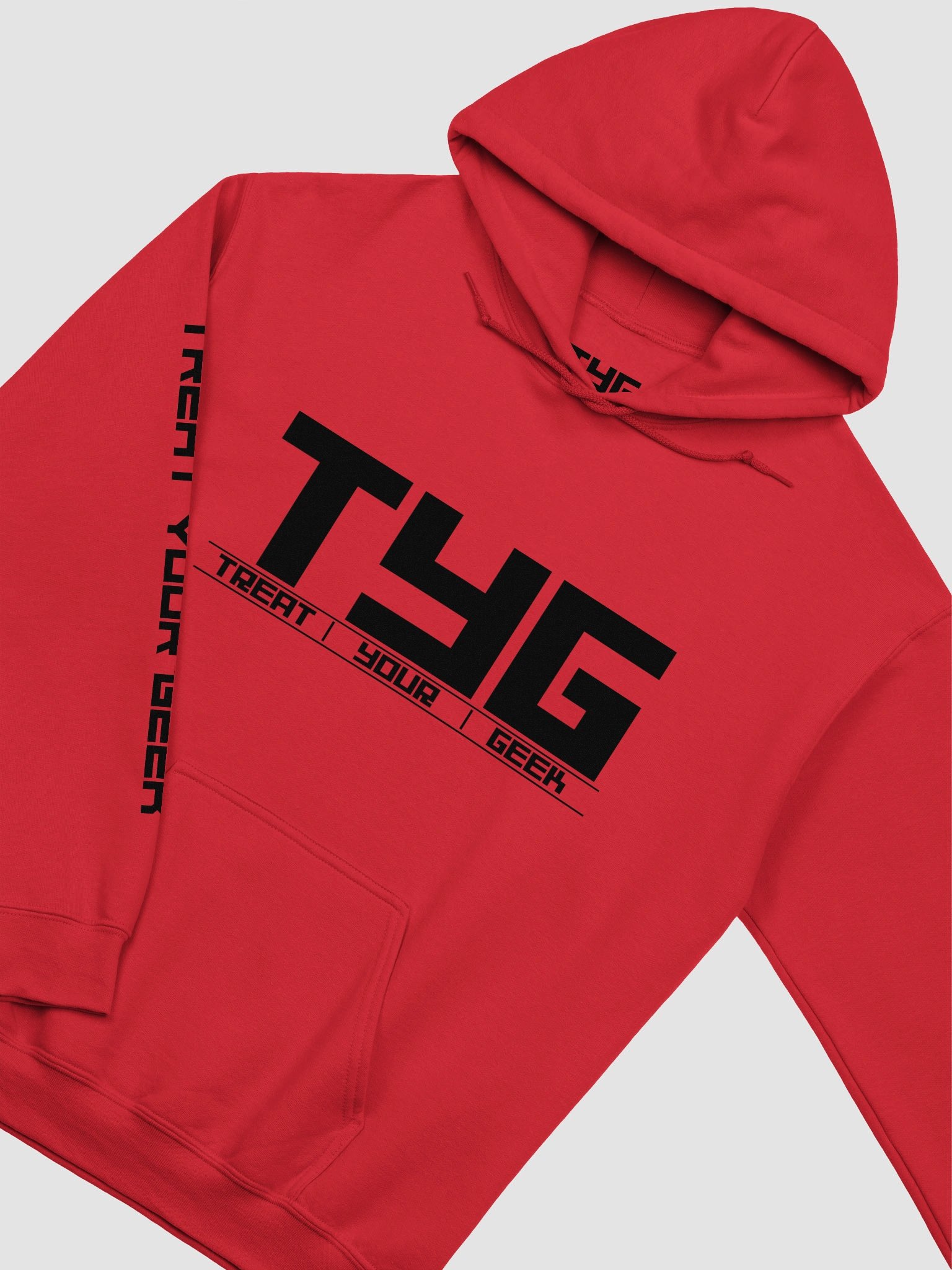 Treat Your Geek Logo + Sleeve Hoodie (Black Logo) product image (19)