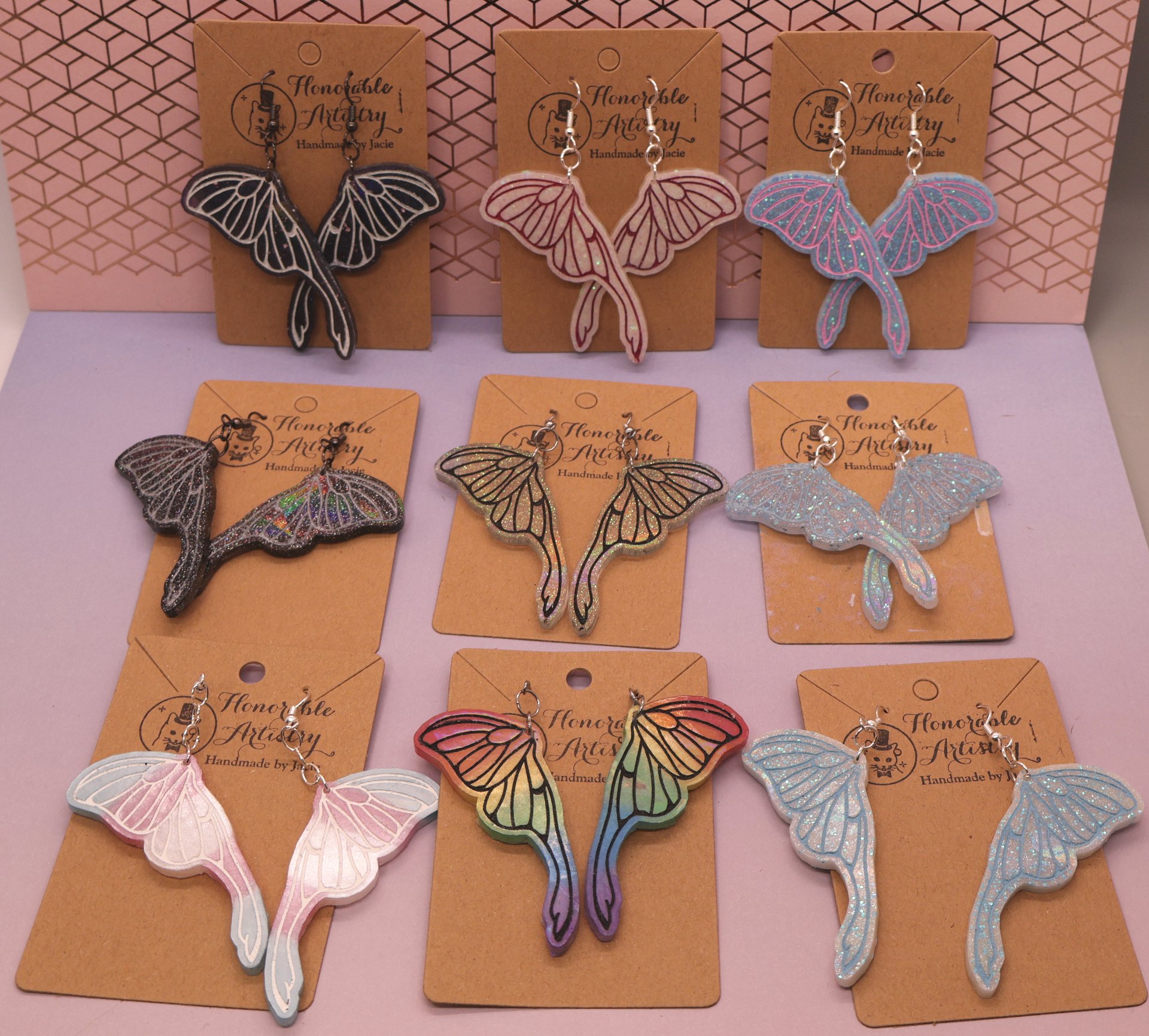 Holographic Fairy Wing Earrings Version 2 product image (1)