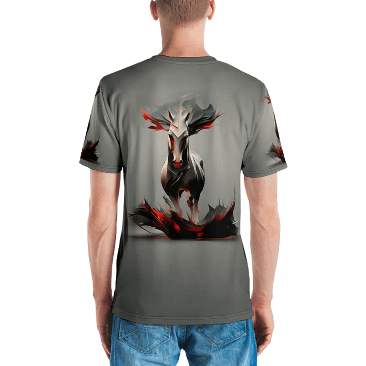 Black & Red Horse T shirt product image (2)