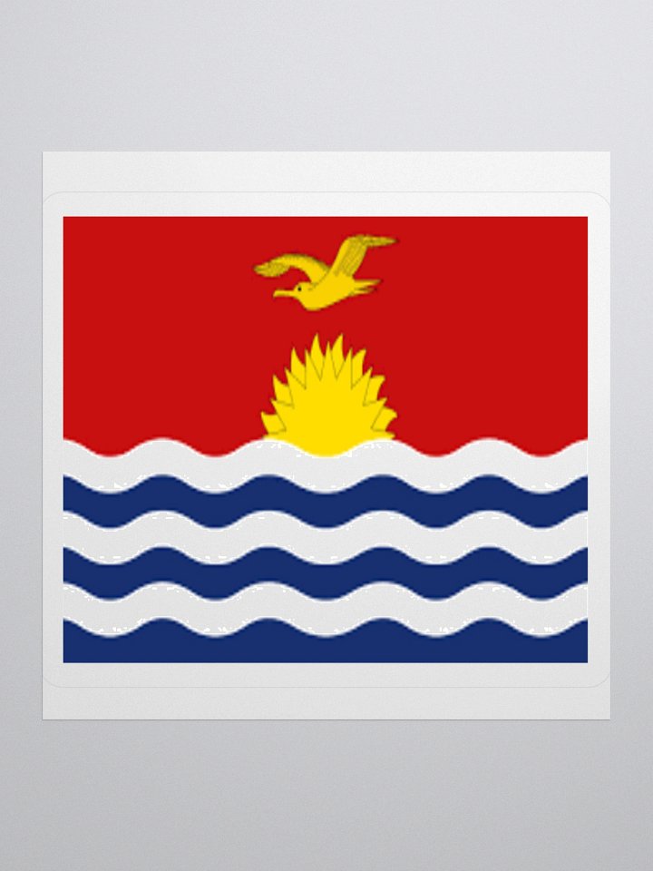 Kiribati Flag Sticker | Frigate Bird Sun Design | Durable Vinyl | 3 Sizes product image (1)