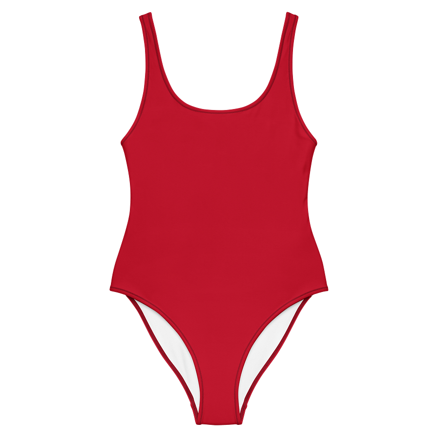 Sports Car Red Solid Color Retro Inspired Women's One Piece Swimsuit product image (1)