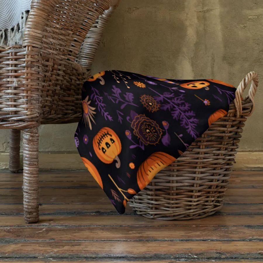 Black And Purple Halloween Blanket product image (10)