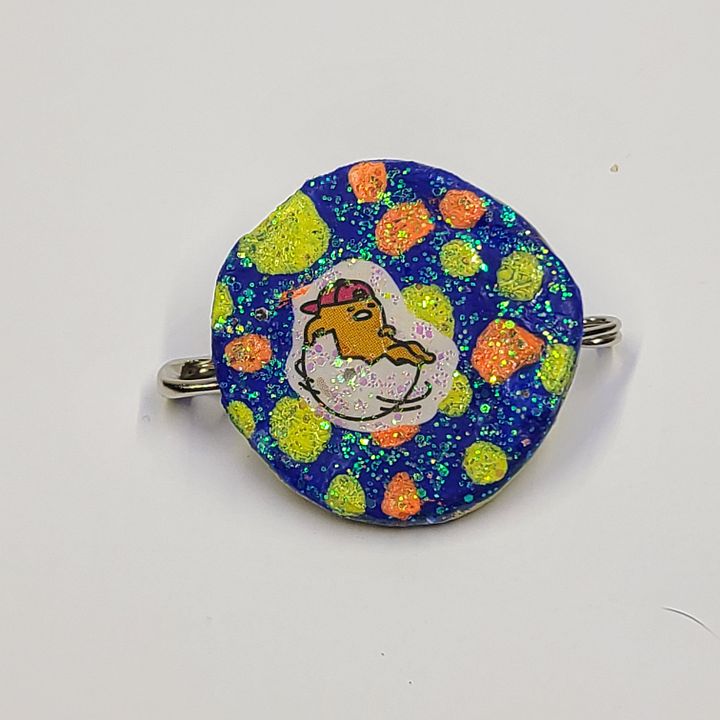 Gudetama Bottle Cap Pin product image (1)