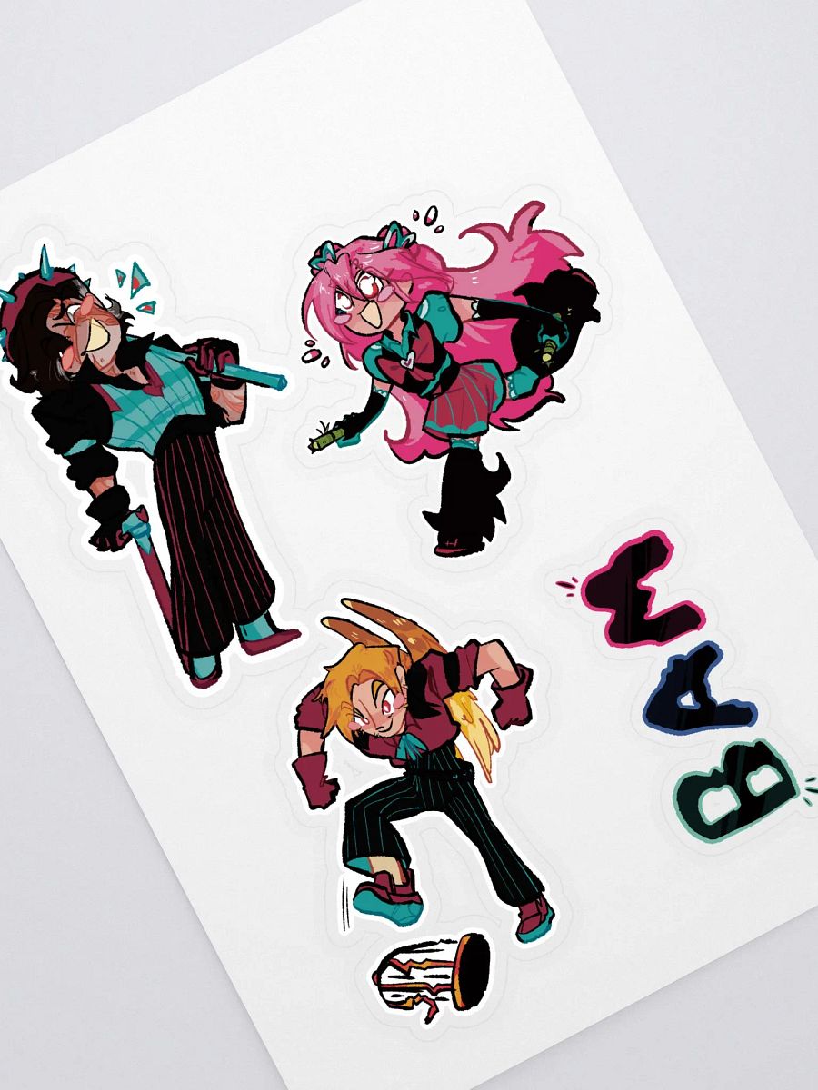 Bamboozler group sticker sheet! (red lives) product image (1)