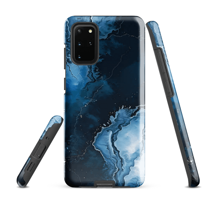 Tough Phone Case for Samsung® - Blue Marble Slab Painting product image (2)