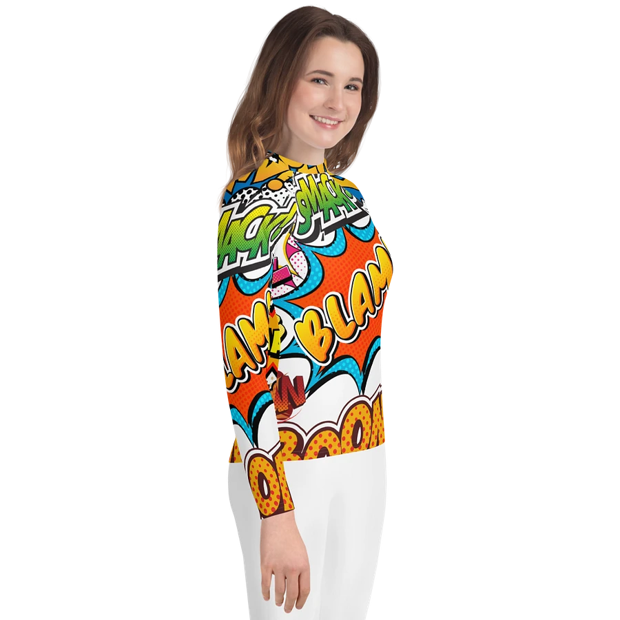 Dynamic Comic Action All-Over Print Youth Rash Guard product image (6)